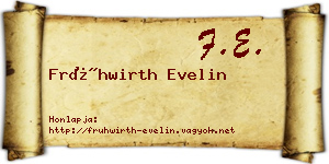 Frühwirth Evelin névjegykártya