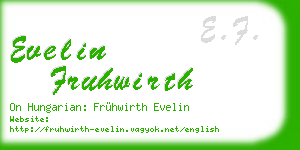evelin fruhwirth business card